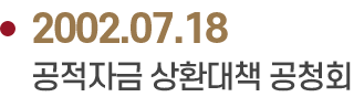 2002.07.18 공적자금 상환대책 공청회